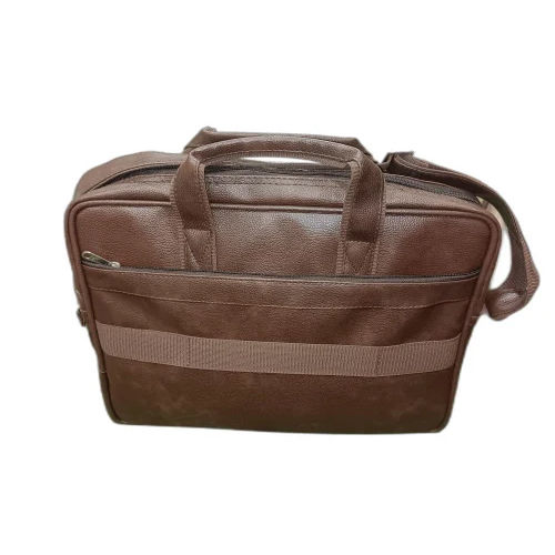 Leatherette Laptop Bag - Color: Brown