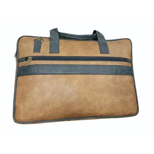 15.6 Inch Office Leatherette Laptop Bags - Color: Brown