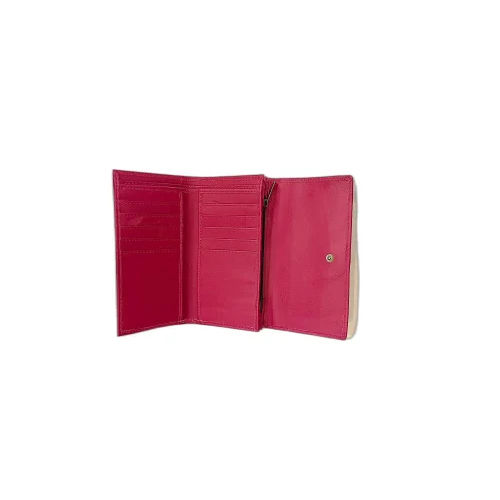 Ladies Sheep Leather Wallet - Color: Dark Pink