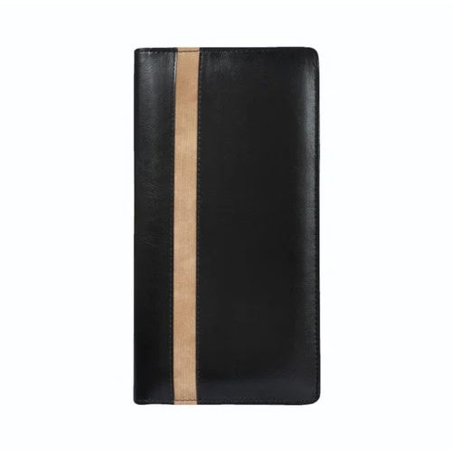 Cheque Book And Passbook Holder - Color: Black