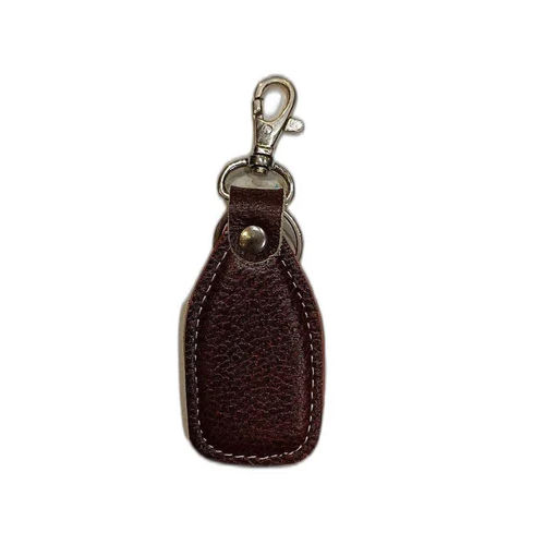 Customized Leather Key Rings - Color: Brown