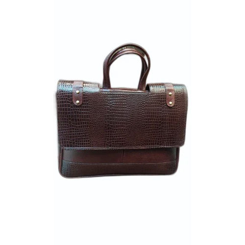 Men Leather Office Bag - Color: Brown