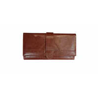 Ladies Leather Handbags - Pu Leather, Standard Size, Brown Color - Modern Design, Plain Pattern, Women''s Bag