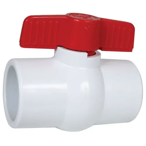 Dkv Solid Ball Valve - Color: White & Red