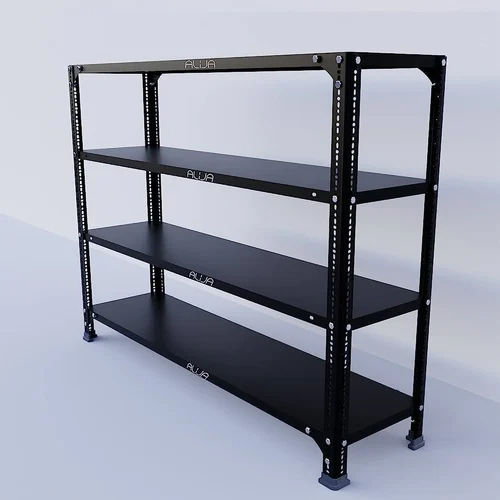 Slotted Angle Machine Storage Rack - Color: As Per Requirement