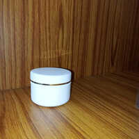 Acrylic Jar - 10 Ml, Rigid Plastic Material, Round Shaped | White Color Finish, Ideal For Storage And Organization