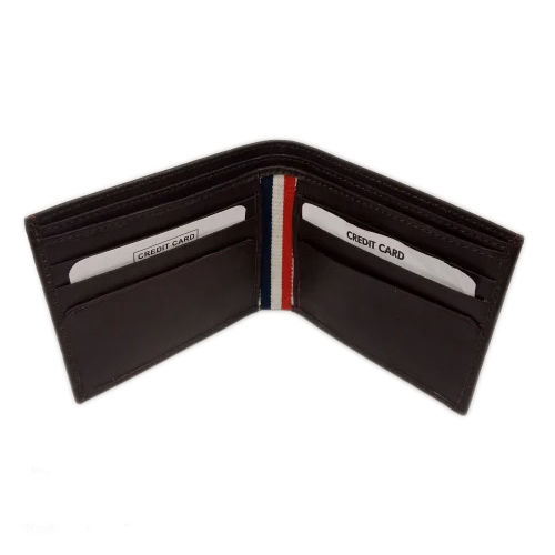 Mens Pure Leather Black Wallets - Design: Standard