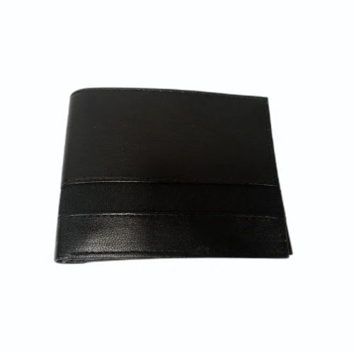 Plain Black Leather Wallets For Man