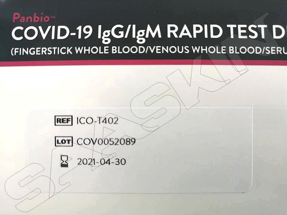 PANBIO COVID-19 IgG/IgM RAPID TEST DEVICE