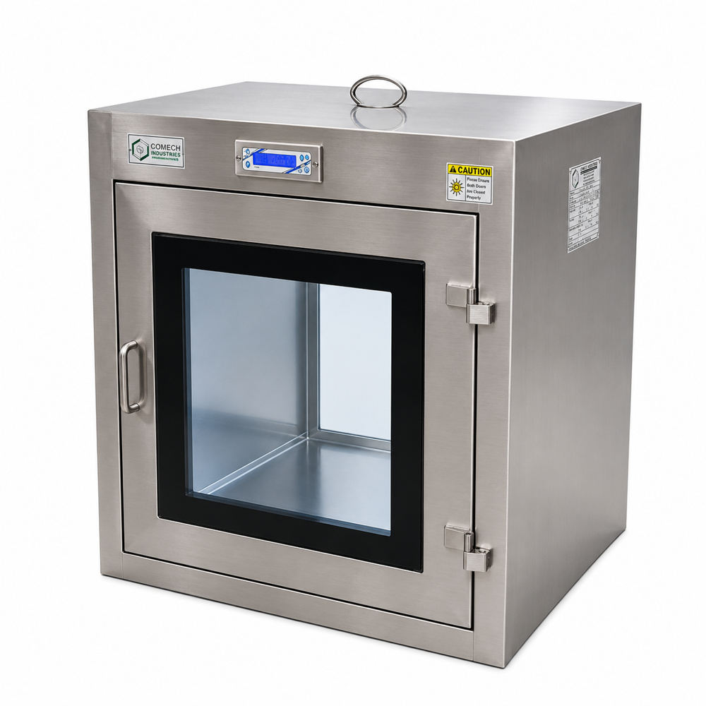 Stainless Steel Static Pass Box - Stainless Steel, 1.5x1.5x1.5 Feet to 3x3x3 Feet Sizes, Silver Finish, 230 Volt Voltage, Warranty Included