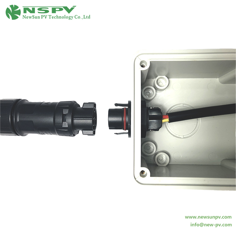 3 Pin Solar AC Wire Coupler 500V Max.50A IP68 Waterproof AC Connectors Cable Female Type