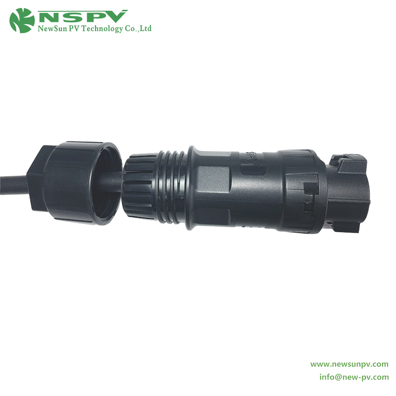 3 Pin Solar AC Wire Coupler 500V Max.50A IP68 Waterproof AC Connectors Cable Female Type