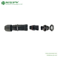 3 Pin Solar AC Wire Coupler 500V Max.50A IP68 Waterproof AC Connectors Cable Female Type