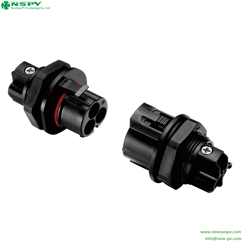 3 Pin Solar AC Connectors 500V Waterproof AC Wire Coupler Panel Male Type