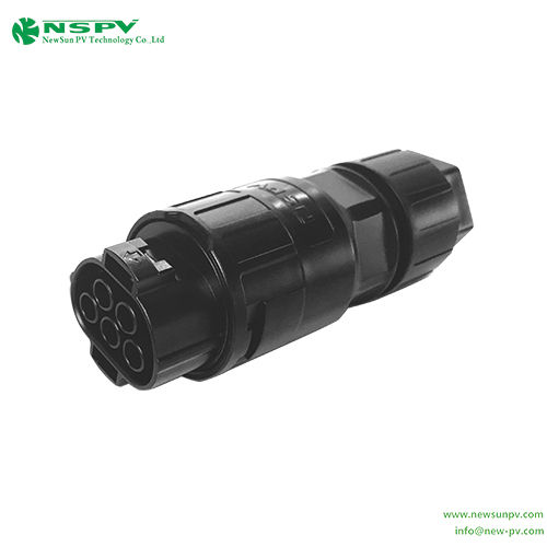 5 Pin Solar AC Connectors 500V Max. 50A PV AC Wire Connectors Cable Female Type