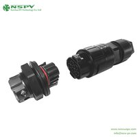 Waterproof 500V Solar AC Connectors Panel Male AC Coupler For Outdoor Inverter Connections