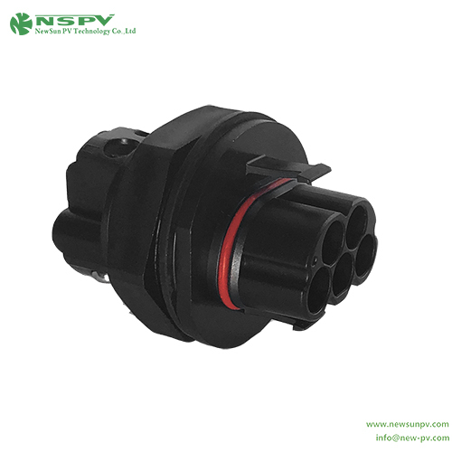 Waterproof 500V Solar AC Connectors Panel Male AC Coupler For Outdoor Inverter Connections