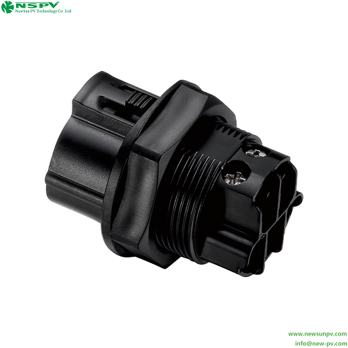 5 Pin Solar AC Conenctors 500V Max. 50A AC Wire Connectors Panel Female Type PV AC Wire Coupler