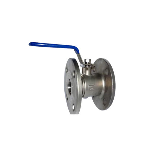 Ss304 1Pc Flanged End Design Ball Valve - Color: Silver