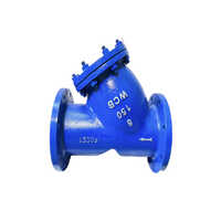 Ss304 Y Type Strainer - Cast Iron, 25-400mm Thickness, Blue Painted Surface | Asme Flanged End Connection, Reliable Filtering Solution