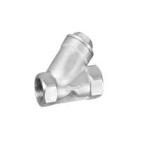 Ss316 Y Type Screwed End Strainer - Cast Iron, 15-100 Mm Thickness, Silver Painted Finish | Corrosion-resistant, Warranty Included