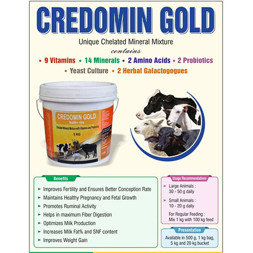 Credomin Gold Animal Feed Supplement - Color: White