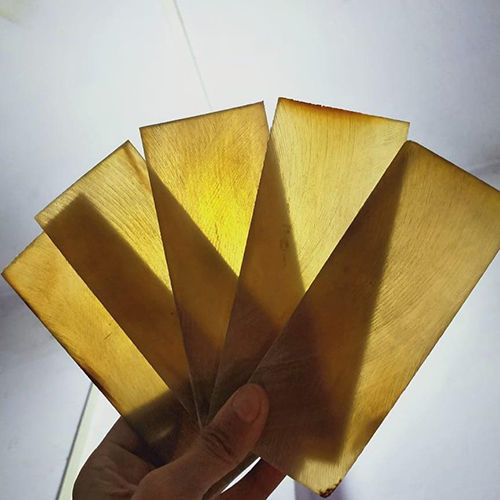 Translucent Compressed Horn Plates - Color: Yellow