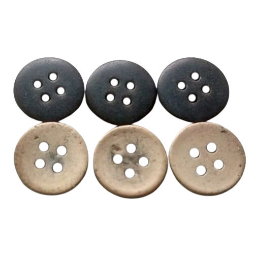 20 Line Coconut Shell Effect Buttons - Color: Wooden Look