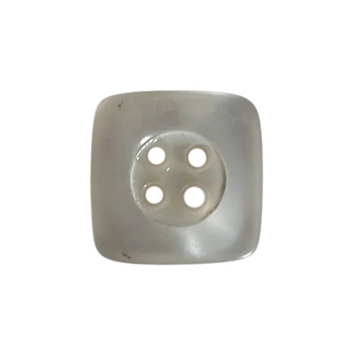 20 Ligne Square Polyester Buttons - Color: Ivory