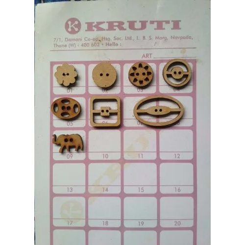 MDF Wooden Buttons