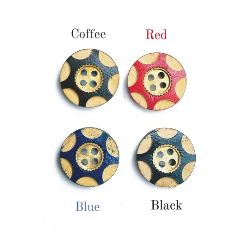 Wooden And Brass Buttons