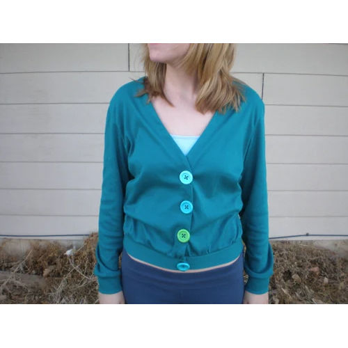 Sweater Large Button - Color: Multicolor