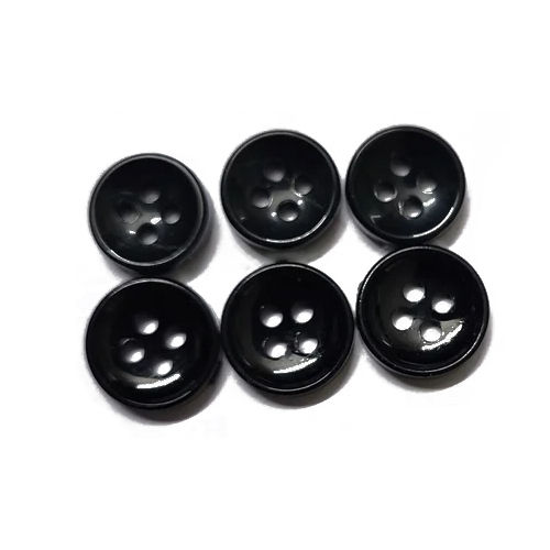 Acrylic Black Buttons - Shape: Round