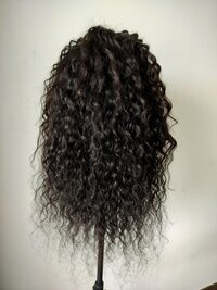 Natural Black 100% Original Human Hair Straight and curly Human Hair Topper and front lace Wig