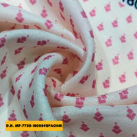 White Base Color Polylinens Print fabric