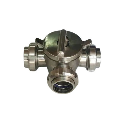 Three Way Plug Valve - Color: Silver