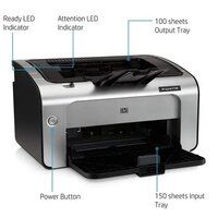 HP LaserJet Pro (CE655A) P1108 Printer, Print speed up to 18 ppm - Black