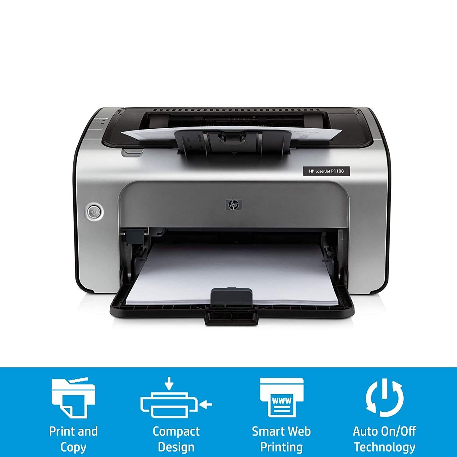 HP LaserJet Pro (CE655A) P1108 Printer, Print speed up to 18 ppm - Black