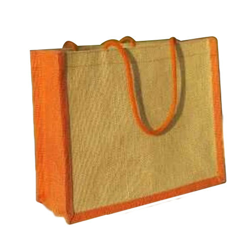 Get Your Eco Friendly Jute Shopping Bag Orange Brown Customizeable Affordable Price