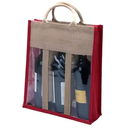 Jute Bag - Color: Red & Brown