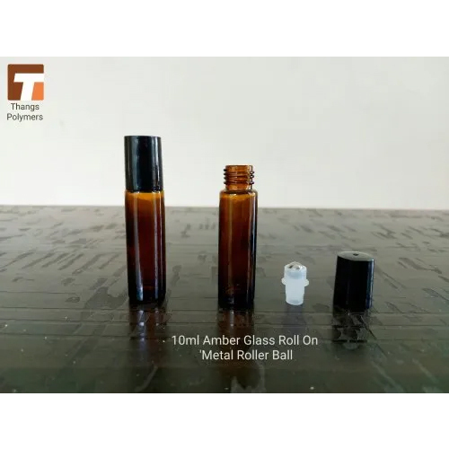10ml Amber Roll On Glass Bottle