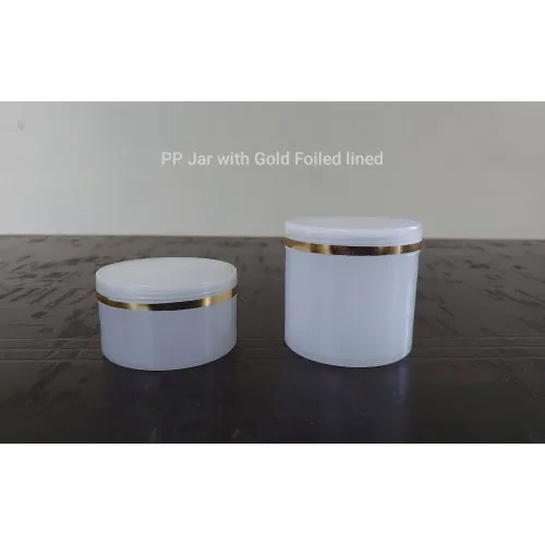 PP Jar With Gold Foiled Lined