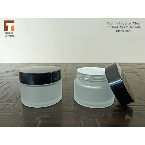 50grms Glass Frosted Cream Containers