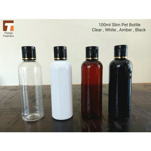 100Ml Plastic Hair Oil Bottle - Color: Transparent