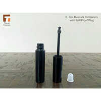 Eyeline Mascara Container - Rigid Plastic, Molding Shaping Mode, Sleek Black Design, Warranty Included