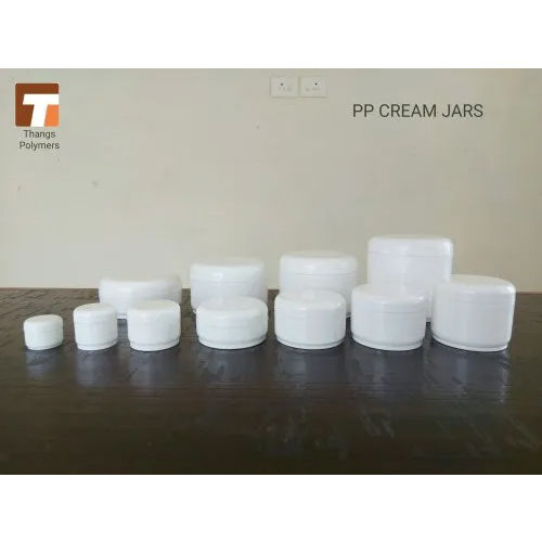 Pp Cream Jar Containers - Color: White