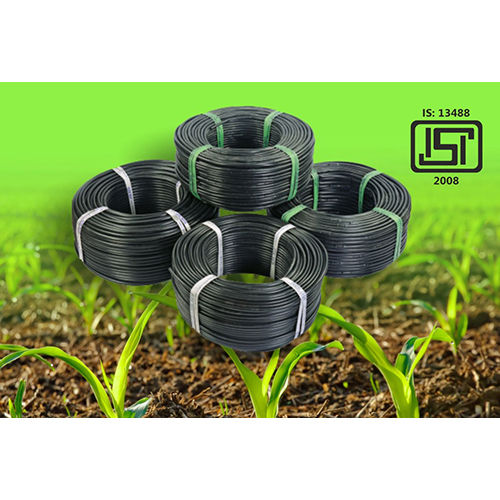 Round Drip Irrigation Pipes - Color: Black