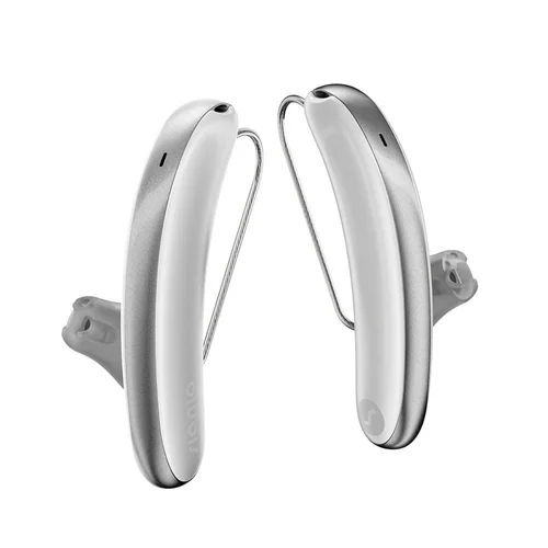 Signia Styletto Ax Slim Ric Hearing Aids - Color: Silver