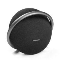 Harman Kardon Onyx Studio 7 - Aluminum & Fabric, 29cm Diameter, Black | 8 Hours Battery, Dual Tweeters, Wireless Dual Sound, Bluetooth 5.0