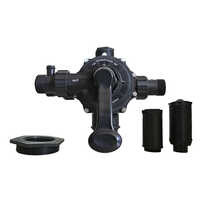 40 Nb Multi Port Valve - Heavy Plastic, 1.1/2 Inch Port Size, Black Color | Manual Control For Industrial Water Plant Applications, Weighs 2 Kg
